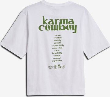 T-Shirt 'Karma' SOMETIME SOON en blanc