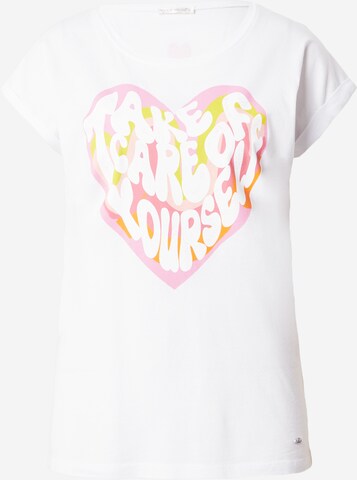 Key Largo Shirt 'CAREFUL' in White: front