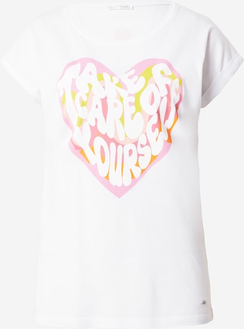 T-shirt 'CAREFUL' Key Largo en blanc : devant