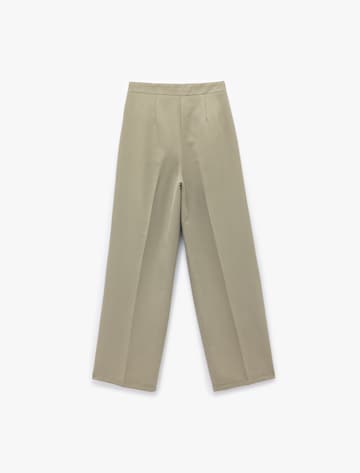 Koton Wide leg Trousers with creases in Green