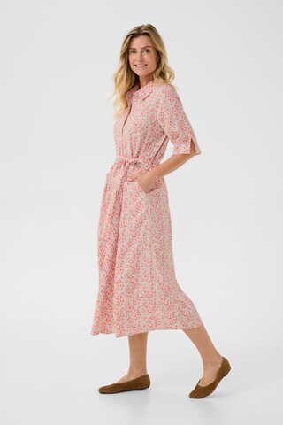 Robe-chemise 'Tiah' Cream en rose