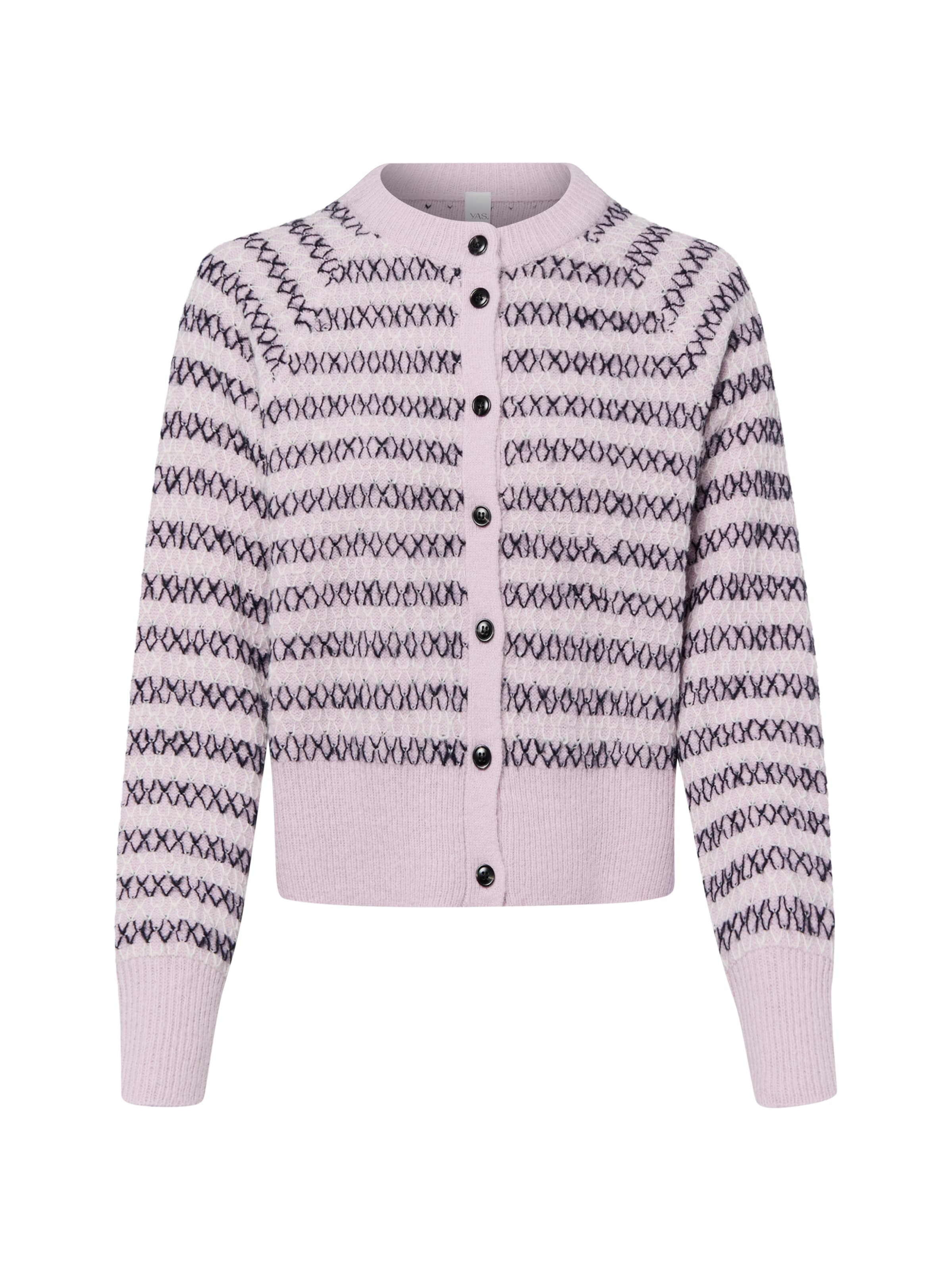 YAS Gebreid vest 'Musa' in Lila: voorkant
