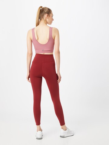 Girlfriend Collective Skinny Workout Pants 'LUXE' in Red