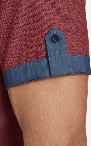Jan Vanderstorm Comfort fit Button Up Shirt ' Lodmund ' in Red