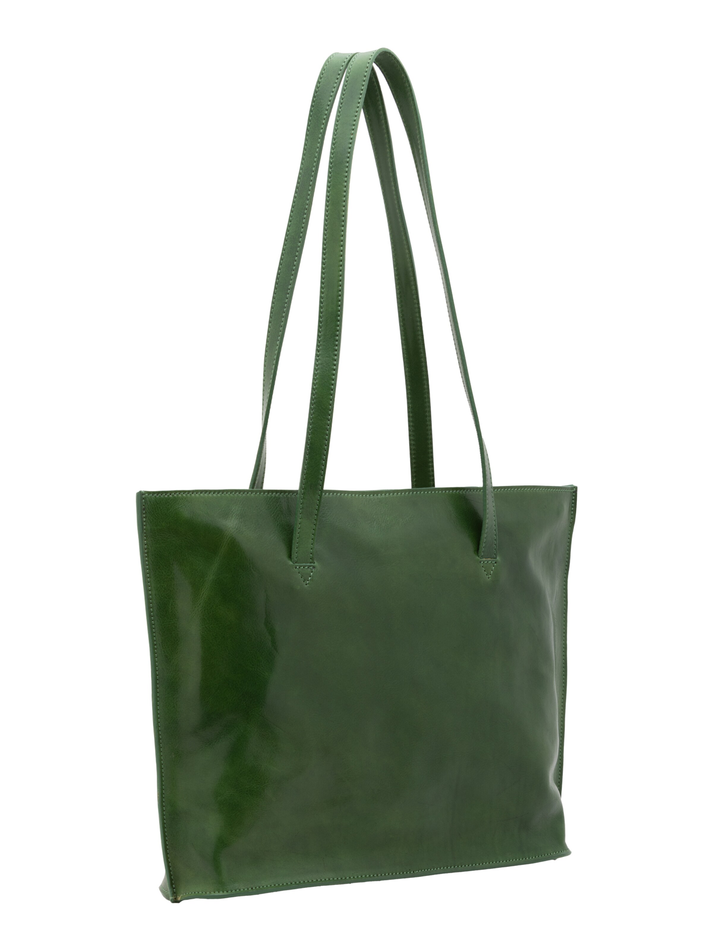 Borsa a spalla 'Borsa a Spalla Donna Pelle Vera Vacchetta - Chiusura Zip Made in Italy' di I Fratelli in verde