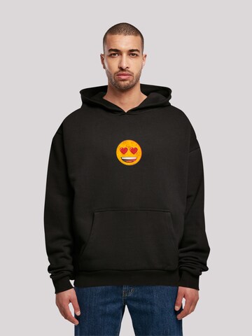 Sweat-shirt emoji couture en noir : devant