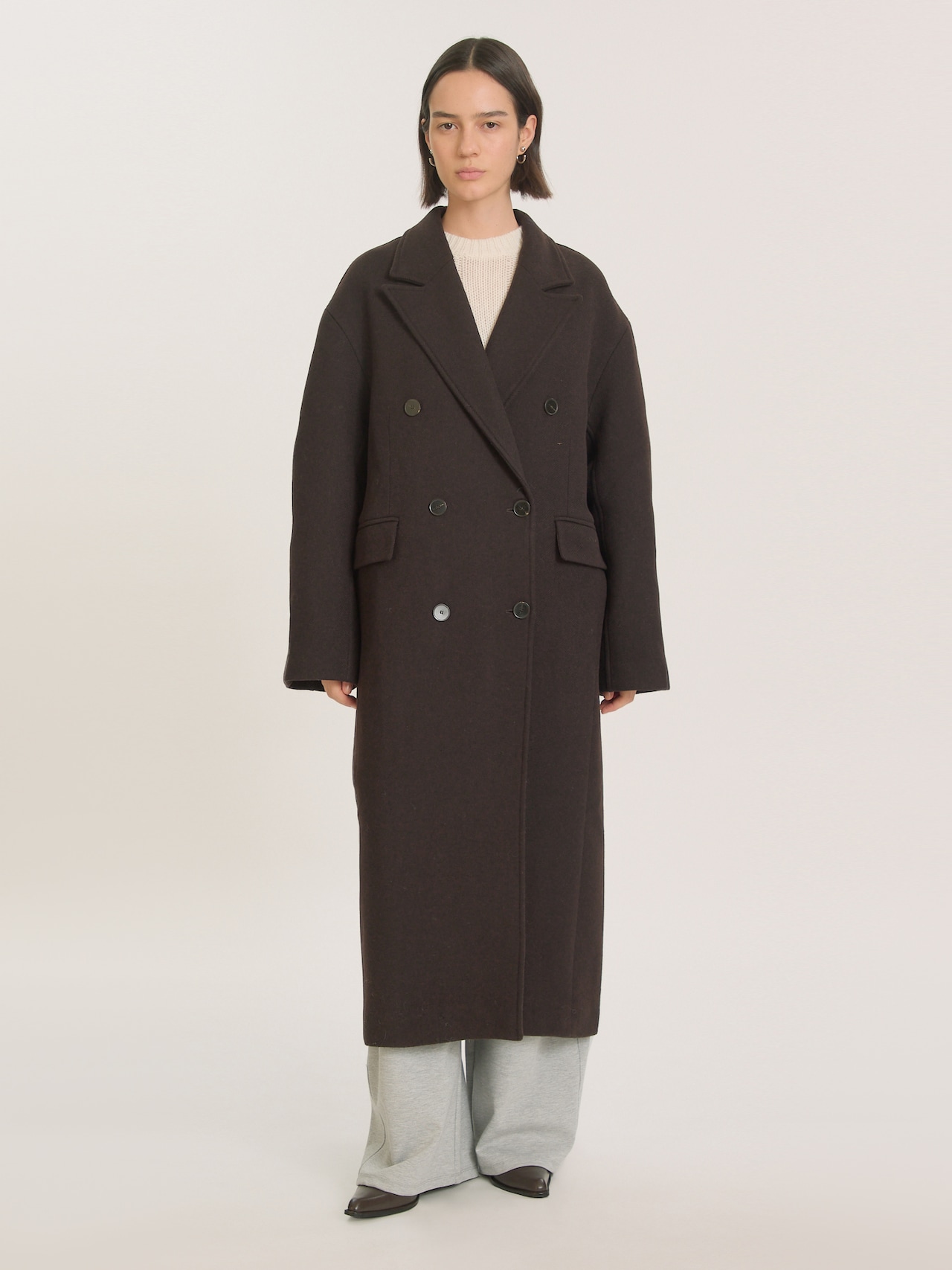 EDITED Produits Manteau mi-saison 'Haima' marron