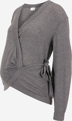 MAMALICIOUS Knit cardigan 'Anabel' in Grey: front