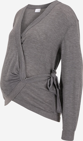 Cardigan 'Anabel' MAMALICIOUS en gris : devant