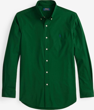 Polo Ralph Lauren Слим Рубашка в Зеленый: спереди