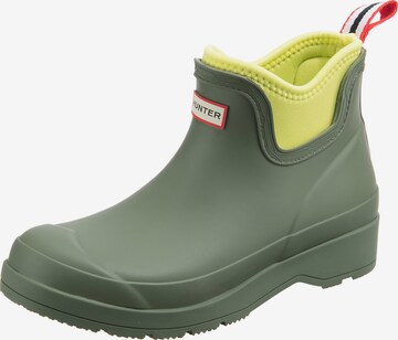 HUNTER Rubber Boots 'Play' in Green: front
