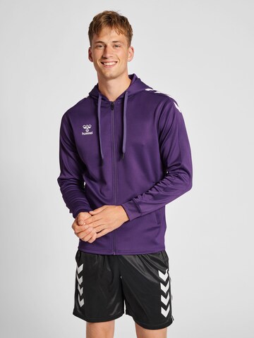 Hummel Sports sweat jacket 'Core XK' in Purple: front