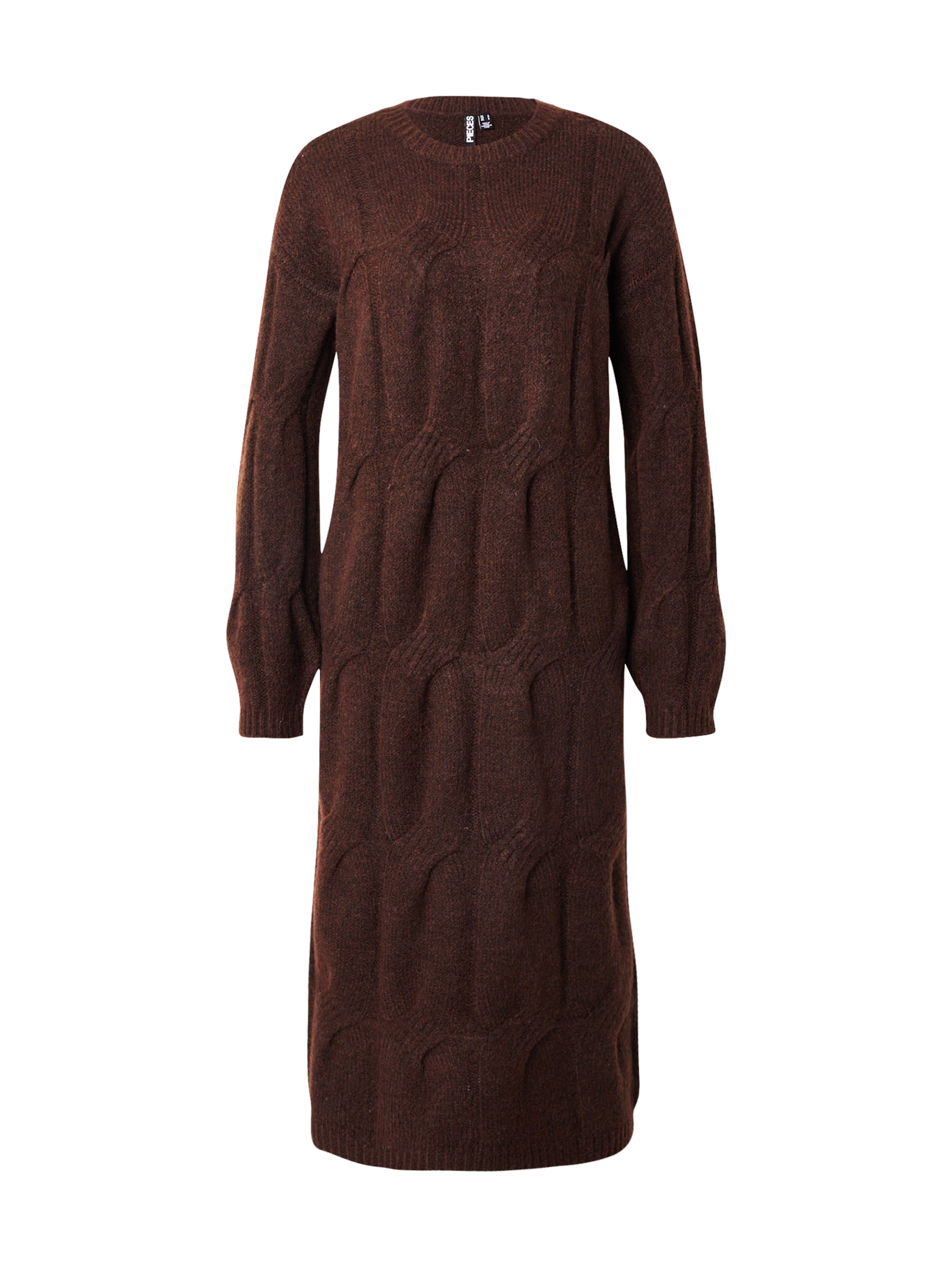 PIECESPletena haljina 'PCJENNA' - smeđa boja: prednji dio