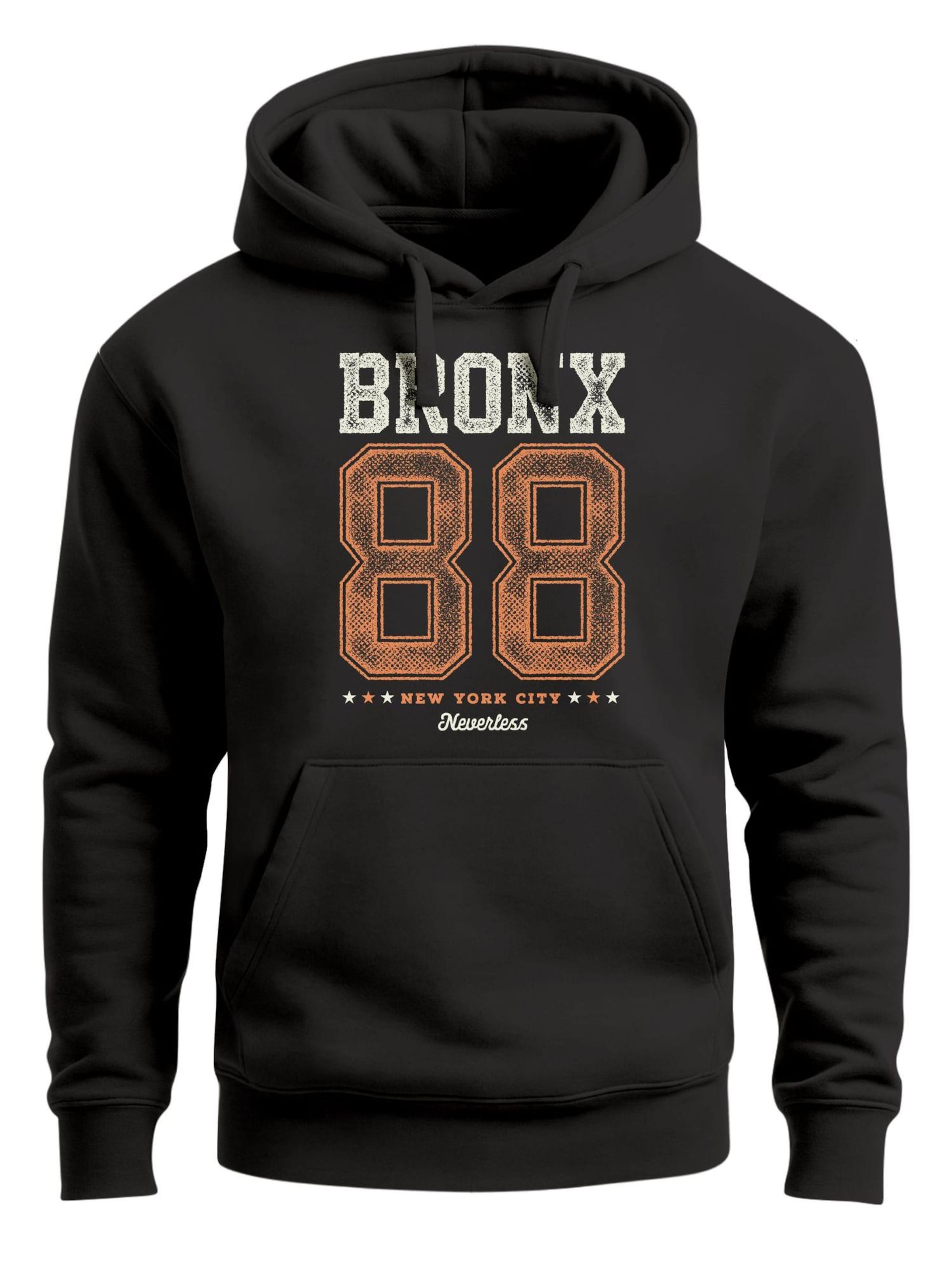 Neverless Sweatshirt 'Bronx New York' in Black: front