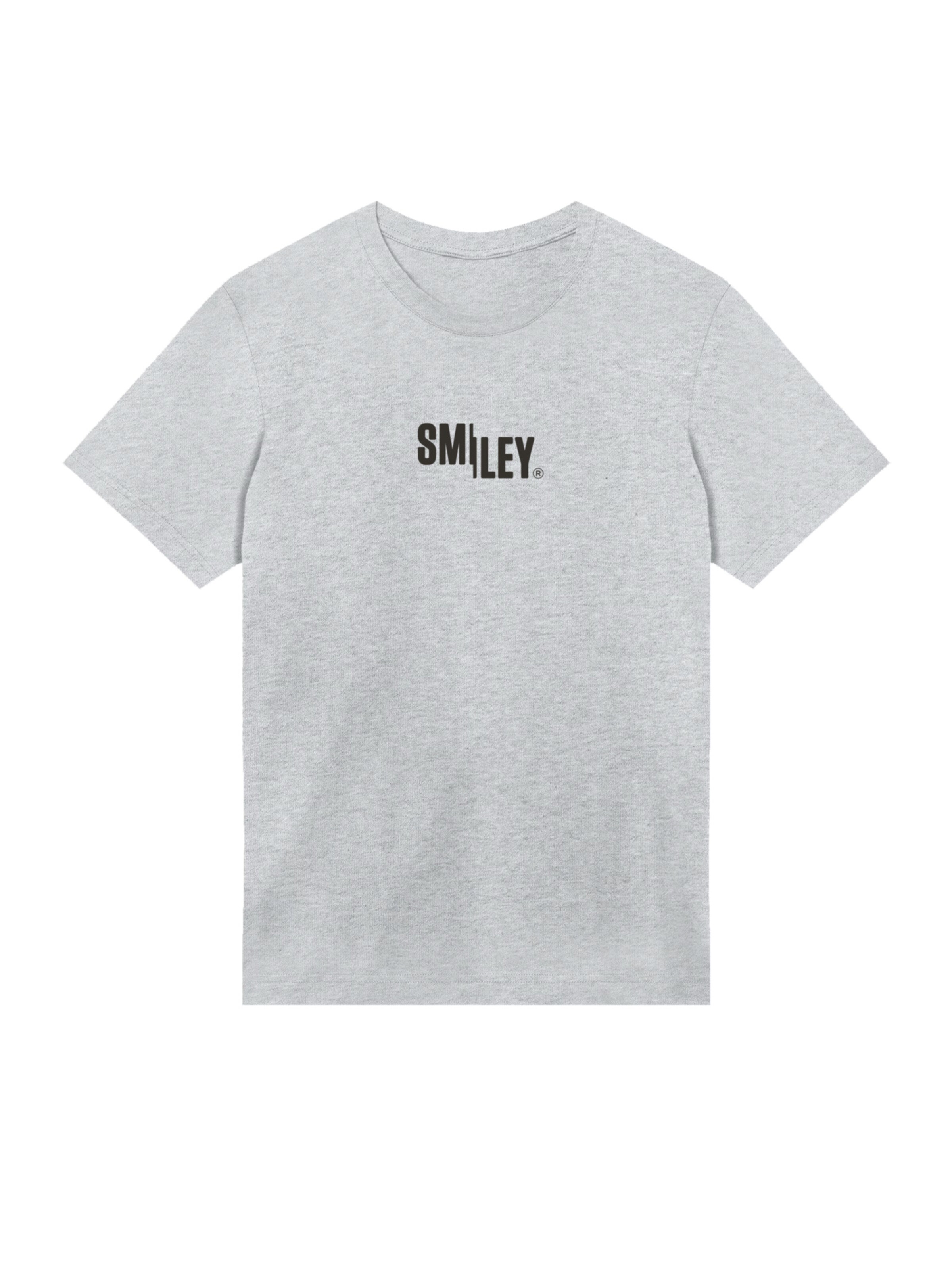 F4NT4STIC Shirt 'Smiley' in Grijs: voorkant