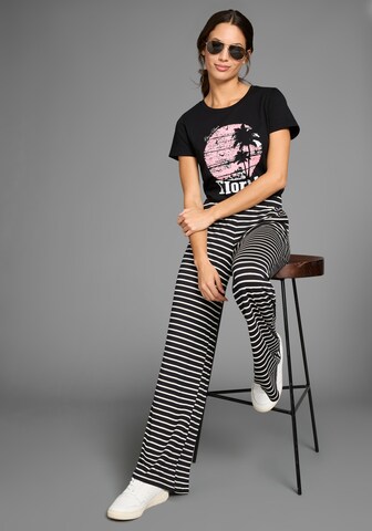 KangaROOS Wide Leg Hose in Schwarz