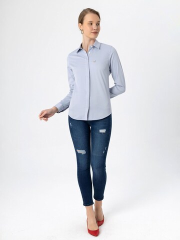 By Diess Collection Bluse in Blau