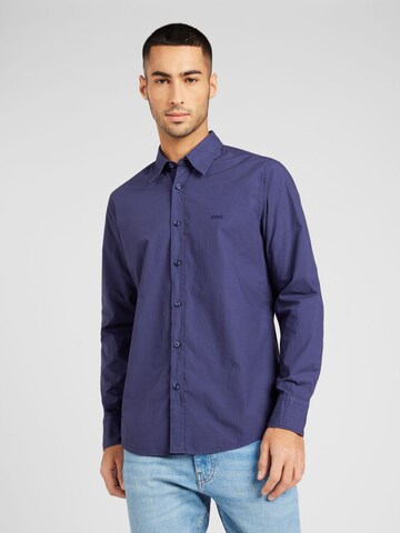 Coupe regular Chemise 'Relegant' BOSS en bleu : devant