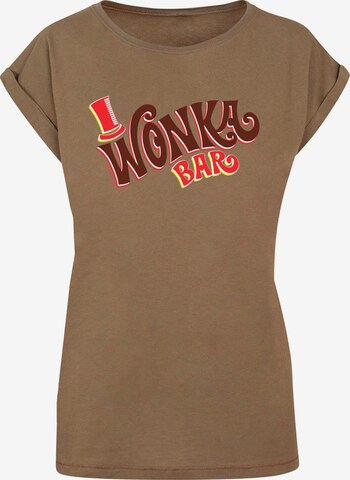 ABSOLUTE CULT T-Shirt 'Willy Wonka - Bar' in Grün: predná strana