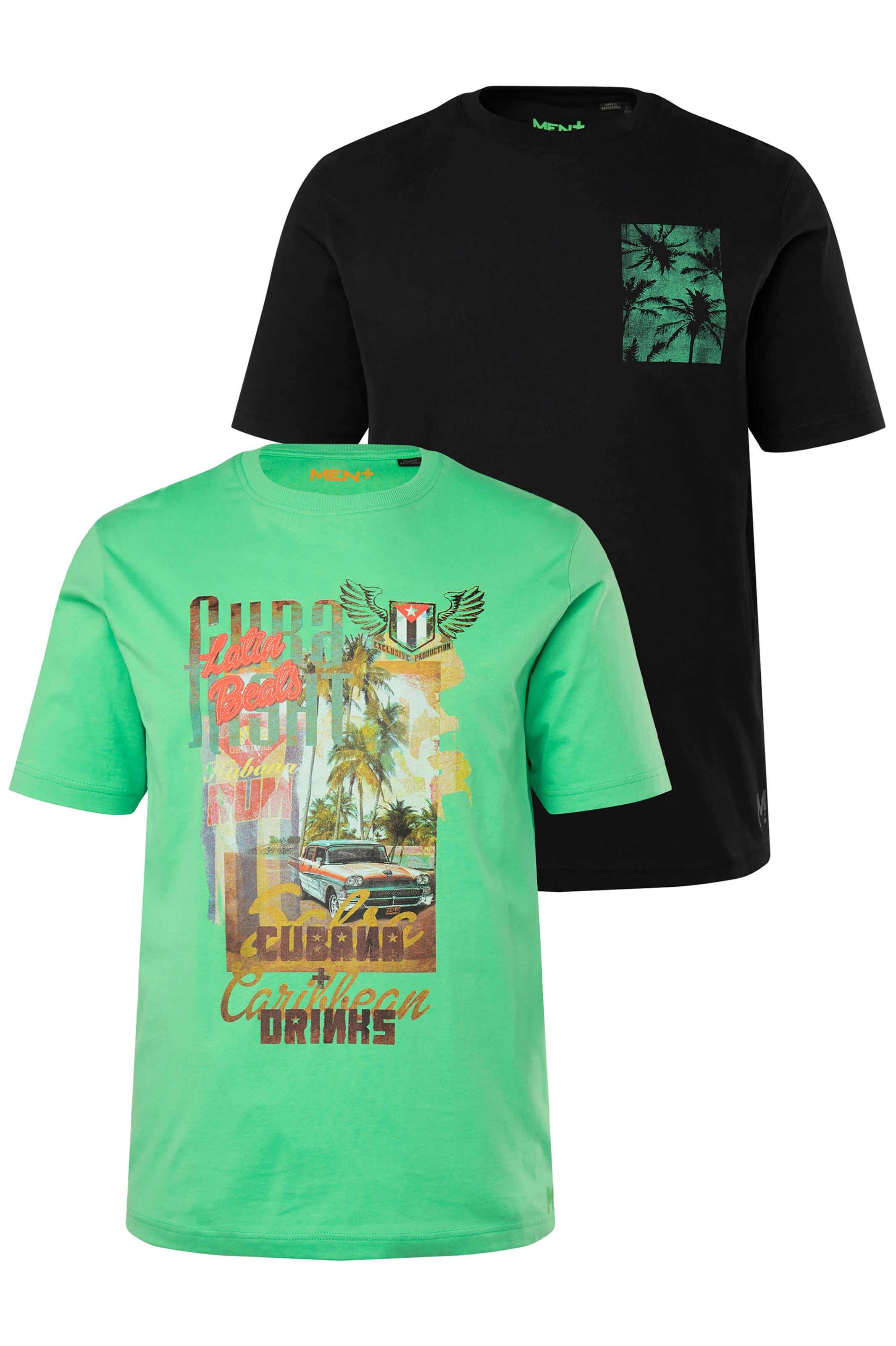 Men Plus Shirt in Blauw: voorkant