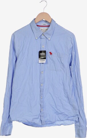 Abercrombie & Fitch Button Up Shirt in XXL in Blue: front