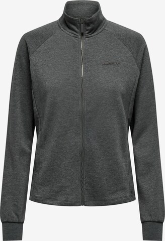 ONLY PLAY Athletic Zip-Up Hoodie 'MELINA' in Grey: front