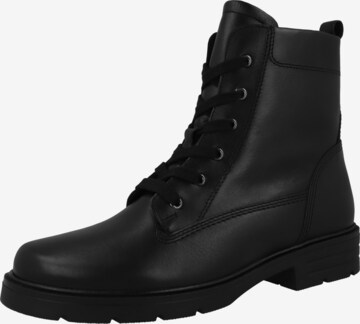 GABOR Lace-Up Ankle Boots in Black: front