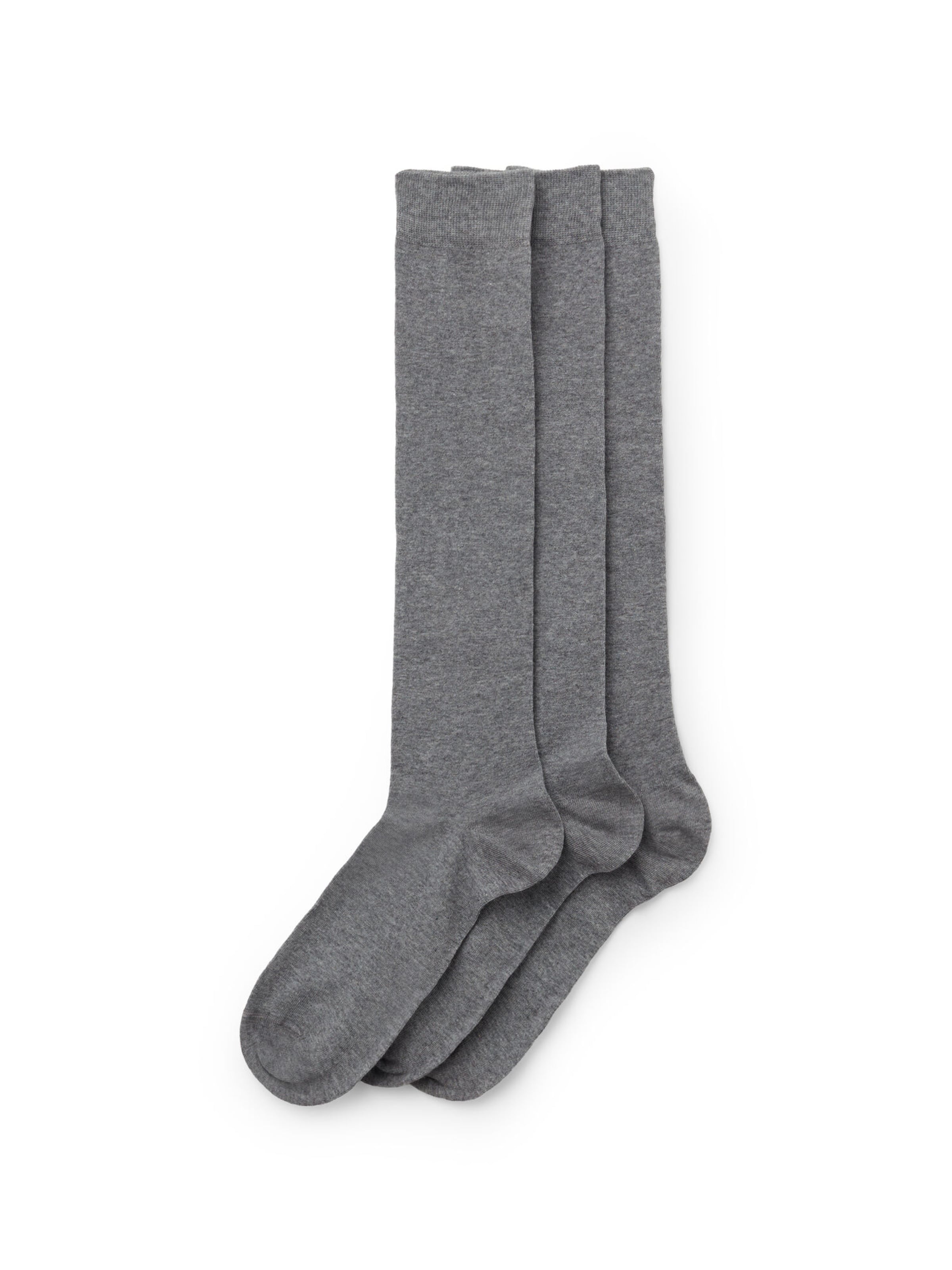 Tezenis Knee High Socks in Grey: front