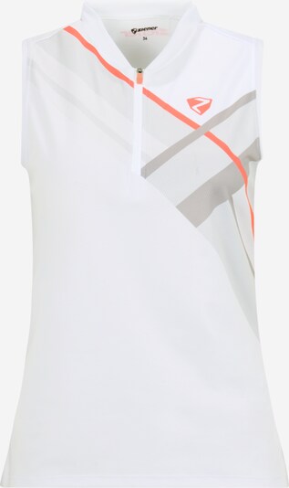 ZIENER Koszulka funkcyjna 'NESIA' w kolorze szary / czerwony / białym, Podgląd produktu