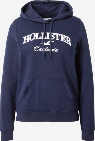 HOLLISTER Mikina – modrá: přední strana