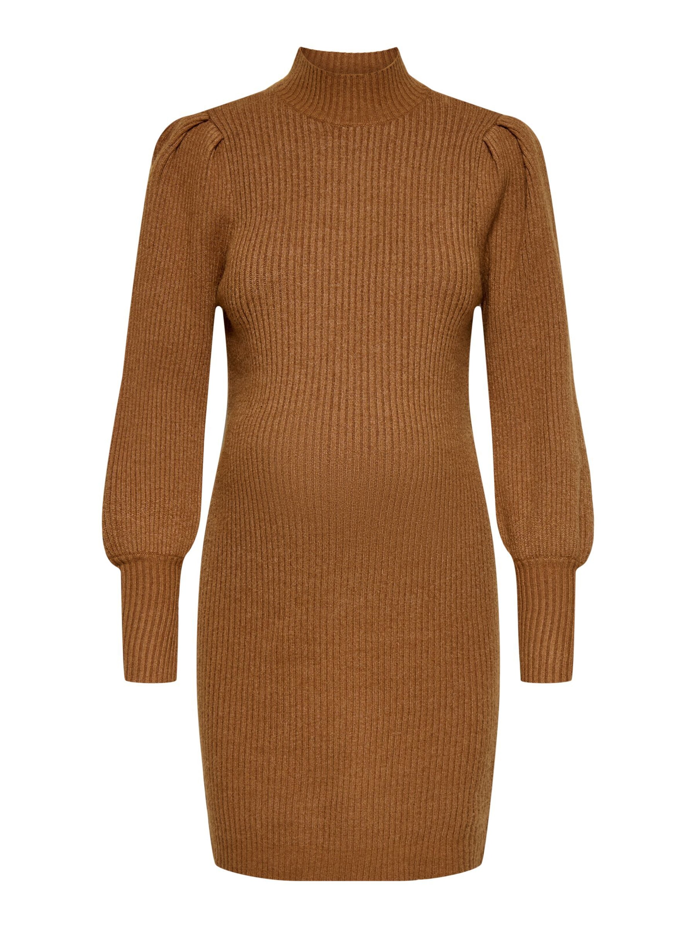 Only Maternity Dress in Brown: front