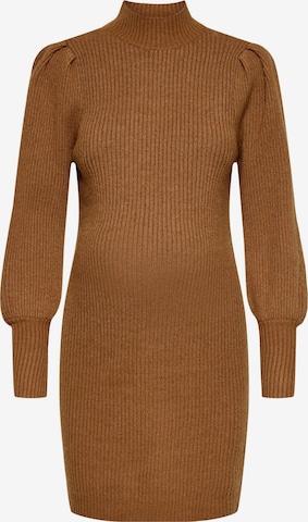 Only Maternity Dress in Brown: front