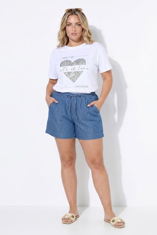 Angel of Style Wide leg Broek in Blauw