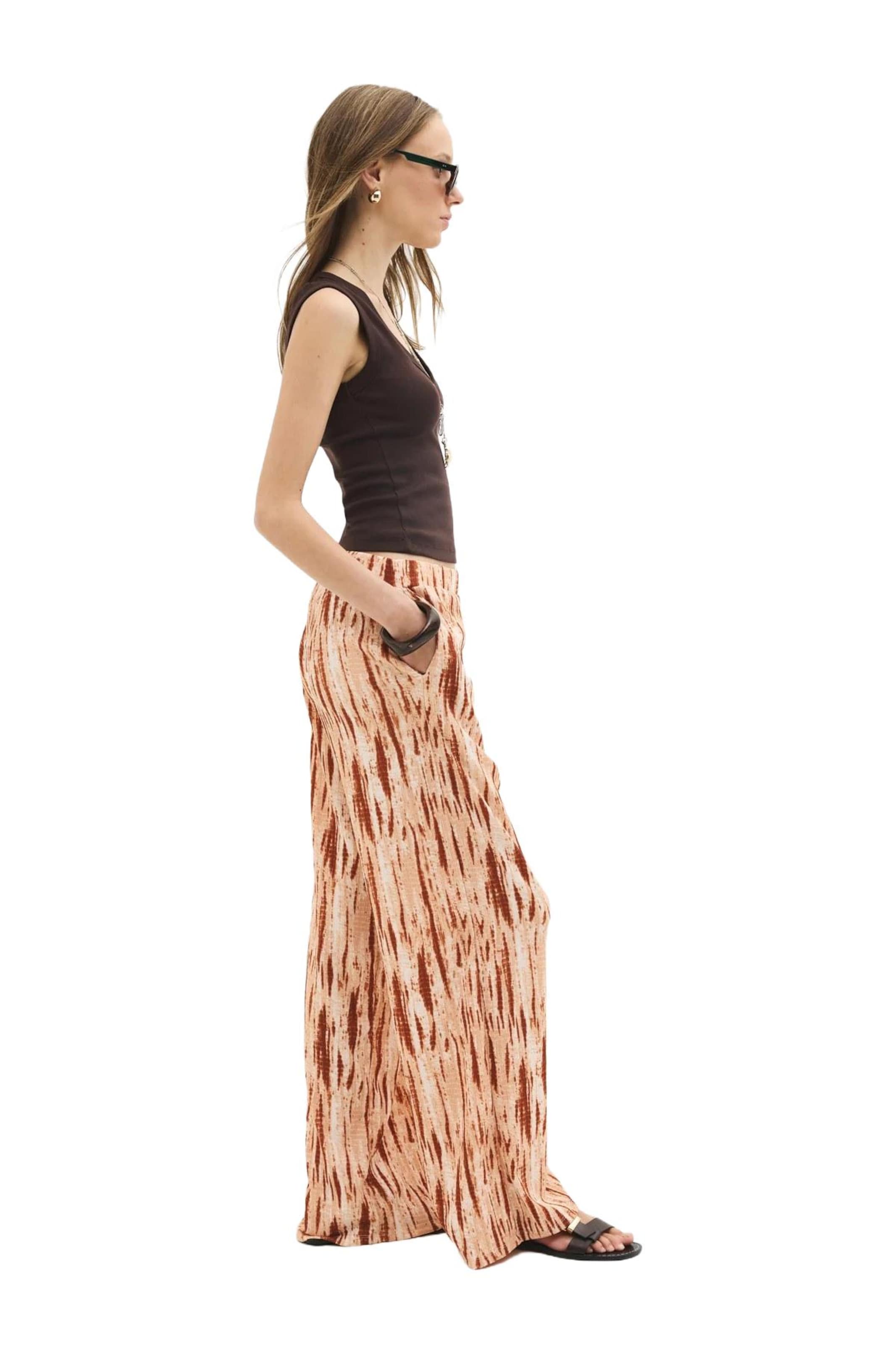 No Matter What Wide leg Trousers in Brown
