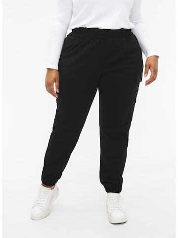 Regular Pantalon cargo 'Jmaddie' Zizzi en noir : devant