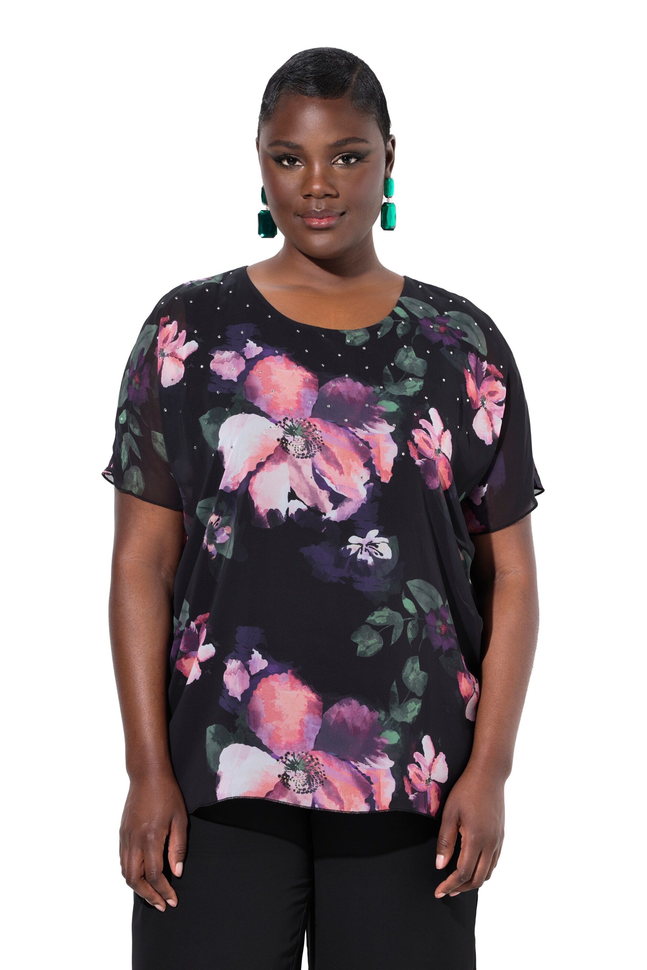 Ulla Popken Blouse in Black: front