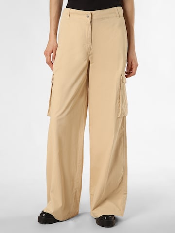 HUGO Loose fit Pants 'Holama-1-D' in Beige: front