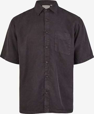 Cleptomanicx Button Up Shirt 'Easy' in Grey: front