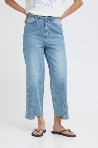 ICHI Loosefit Jeans 'OBINNE' in Blauw: voorkant