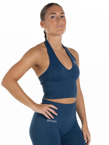 Bustier Soutien-gorge de sport 'Sleek' Divina en bleu