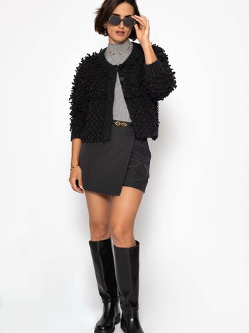 SASSYCLASSY Oversizestrickjacke‌‌‌‌‌‌‌‌‌ in Schwarz