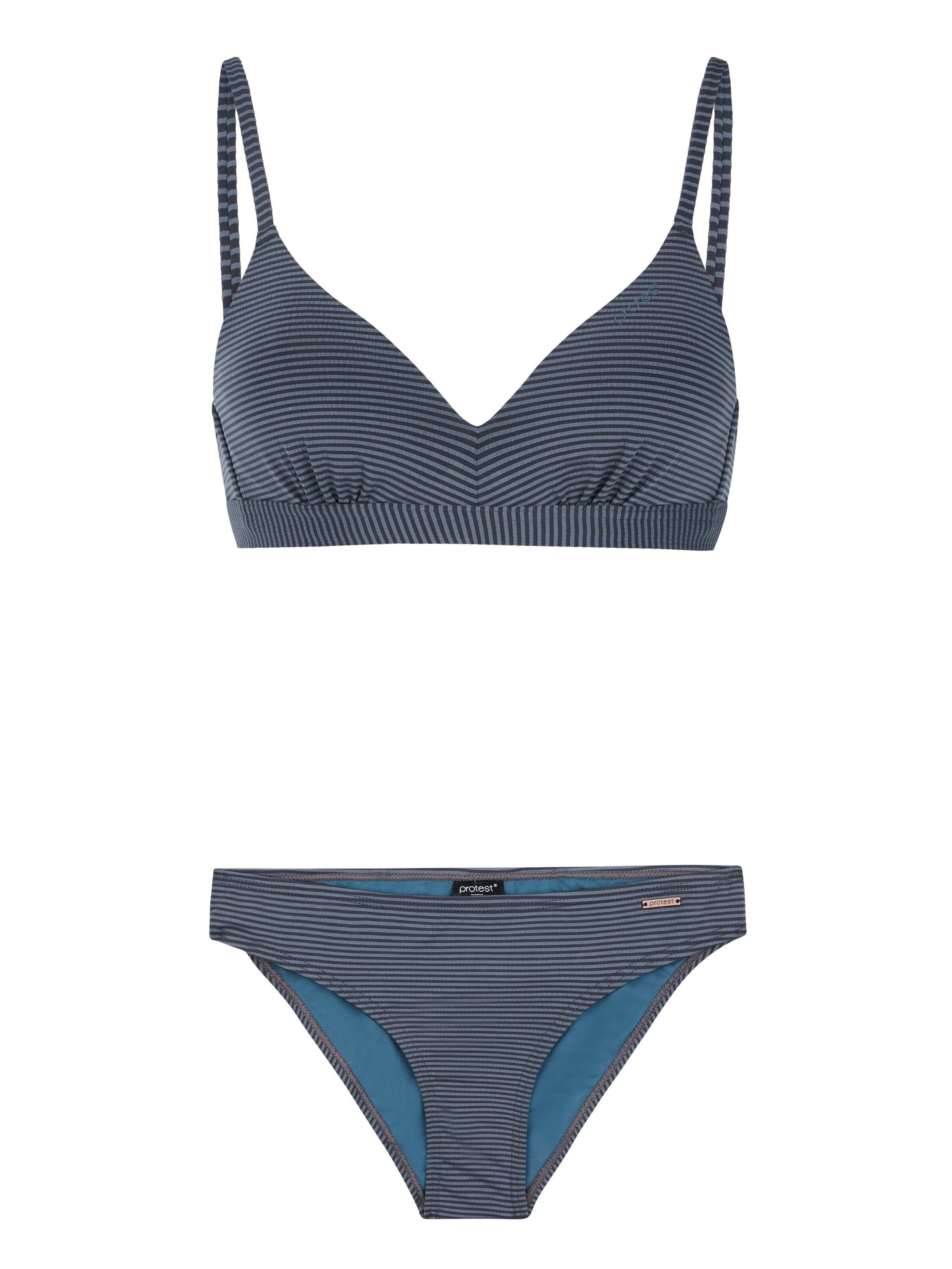 PROTEST Triangle Bikini in Blue: front