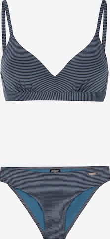 PROTEST Triangle Bikini in Blue: front