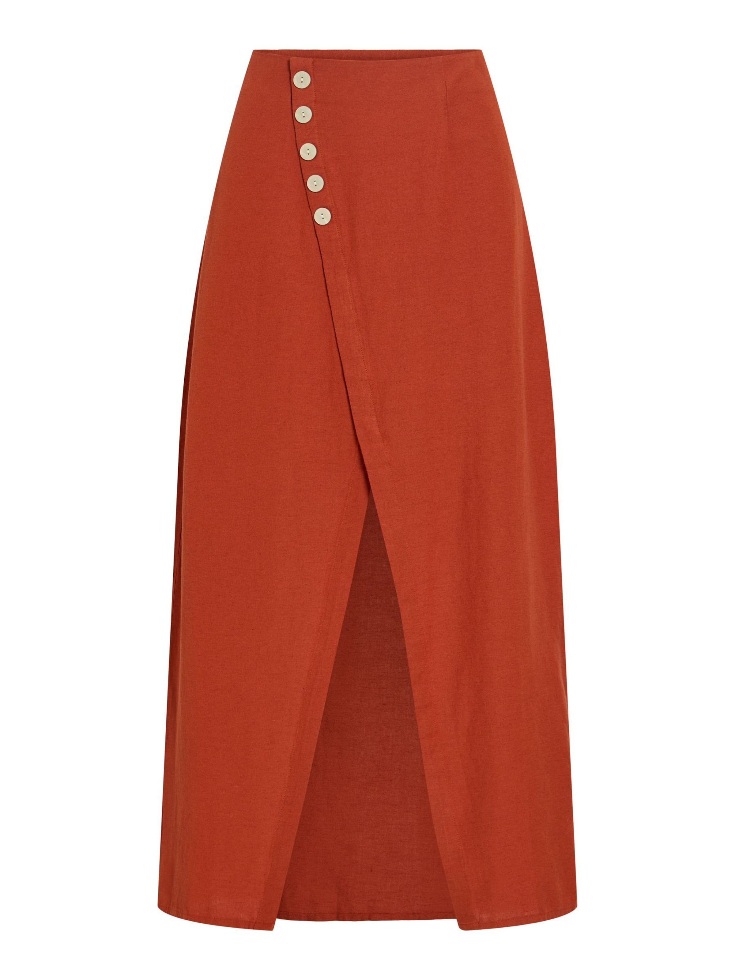 Jupe 'VIPrisilla' VILA en orange : devant