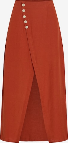 Jupe 'VIPrisilla' VILA en orange : devant