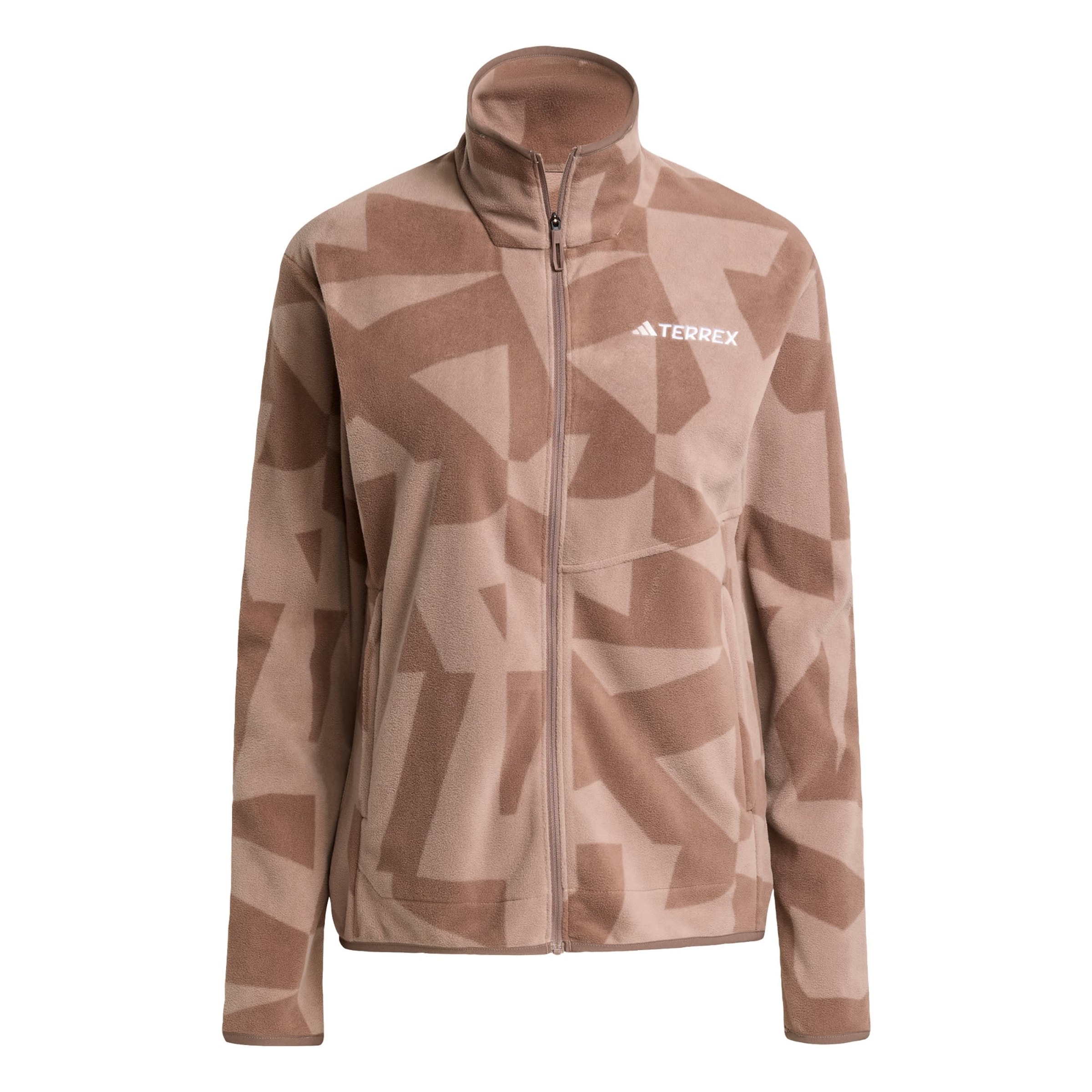 Veste en polaire fonctionnelle 'Multi Printed Full-Zip Fleece' ADIDAS TERREX en marron : devant