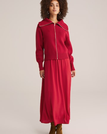 WE Fashion Strickjacke in Rot