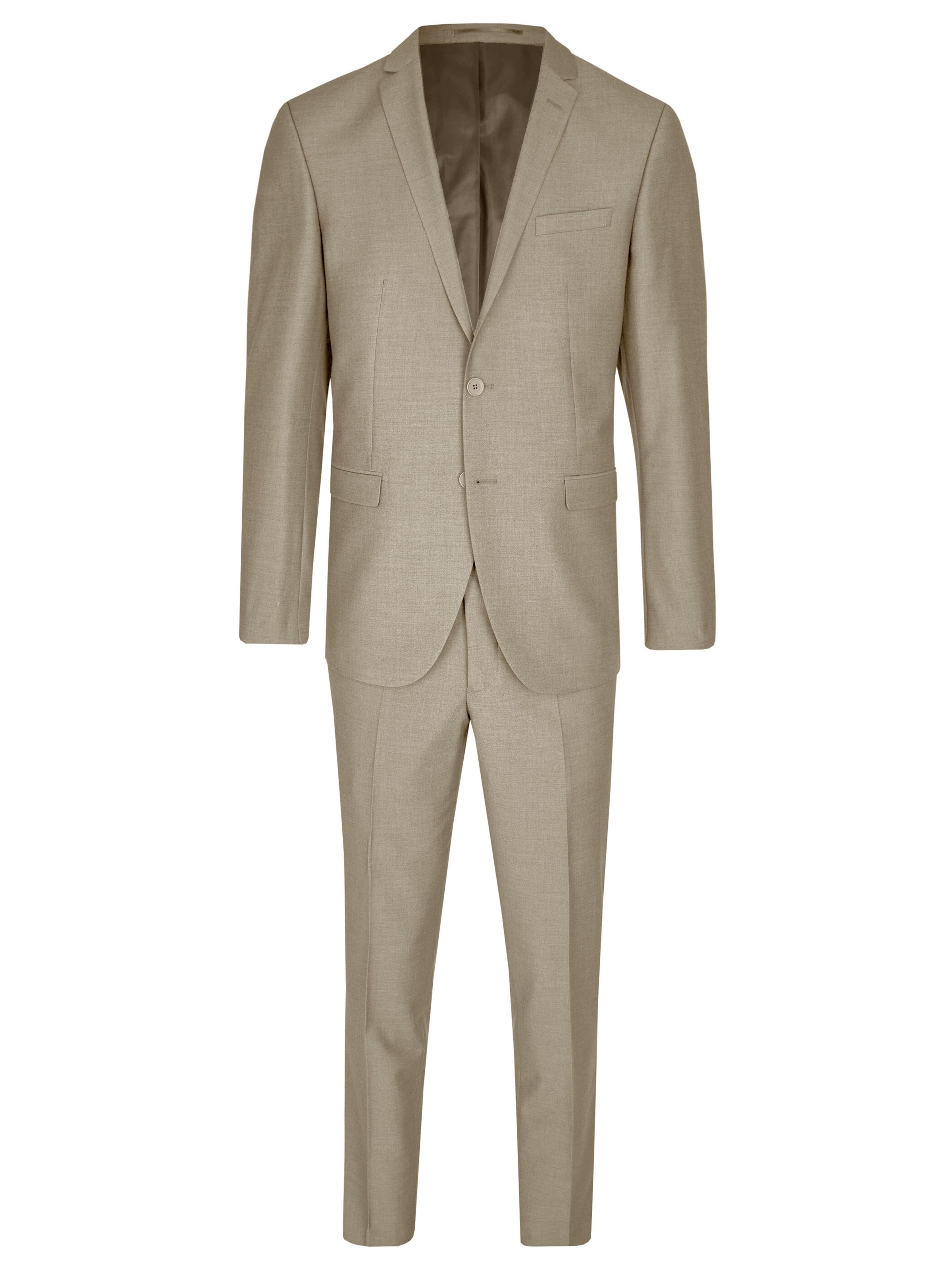 Steffen Klein Slimfit Pak in Beige: voorkant