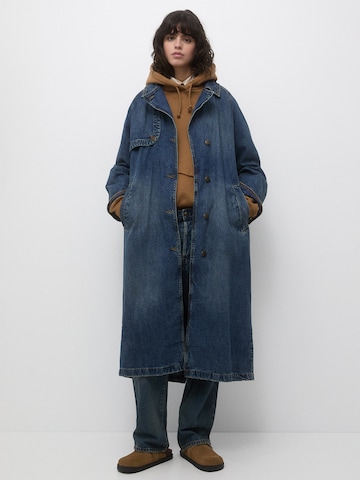 Pull&Bear Between-Seasons Coat in Blue