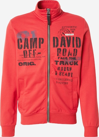 Giacca di felpa di CAMP DAVID in rosso: frontale